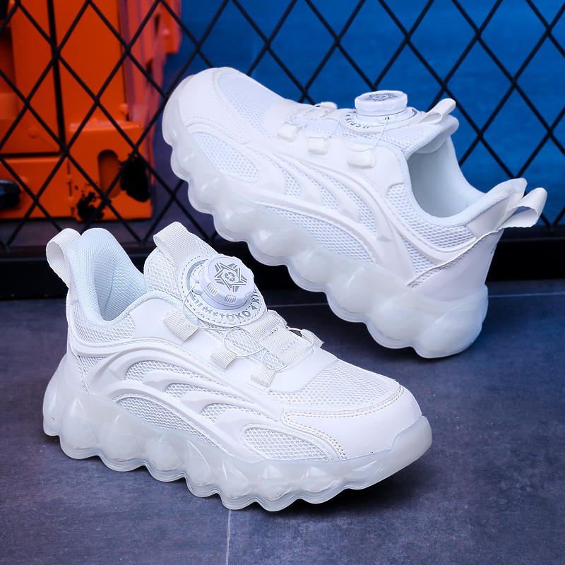 Badminton Junior - Sapato de escola branco infantil, meninos,